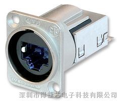 NE8FDY-C6 -  etherCON D Shell, CAT6, Panel Mount, IDC Termination, Nickel Housing