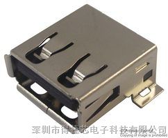 USB-A-S-RA-TSMT -  连接器, USB, USB A, USB 3.0, 插座, 4 路, 表面安装, 直角型