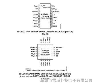 供应ADF4002BRUZ-RL7【ADI进口原装】频率合成器