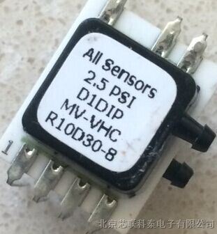 2.5PSI D1DIP-MV-VHC美国呼吸机All Sensors压力传感器替换