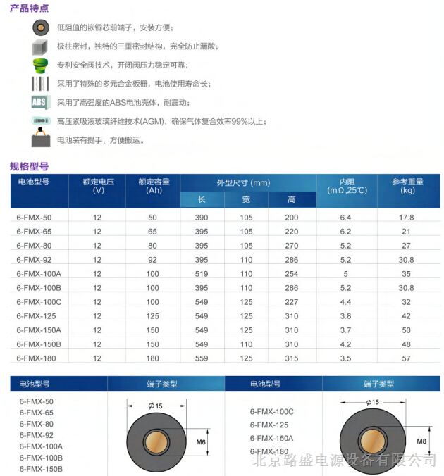 供应江苏狭长型双登蓄电池6-FMX-100B价格/参数