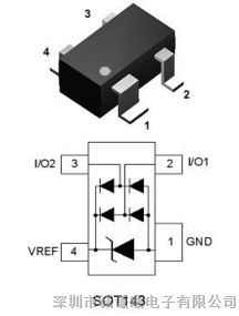 USB静电保护器专用SRV05-4静电二极管