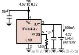 高达 500mA 的恒定电压线性充电ICTP4054