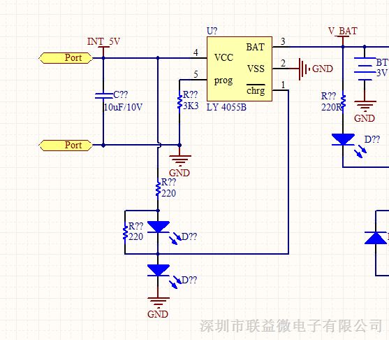 LY4055B高性能3.2V磷酸锂电池充电IC