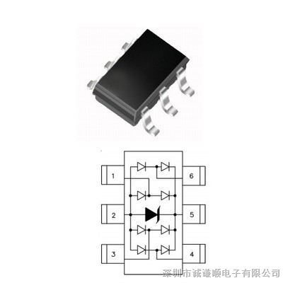 ESD静电二极管SRV05-4以太网端口ESD器件