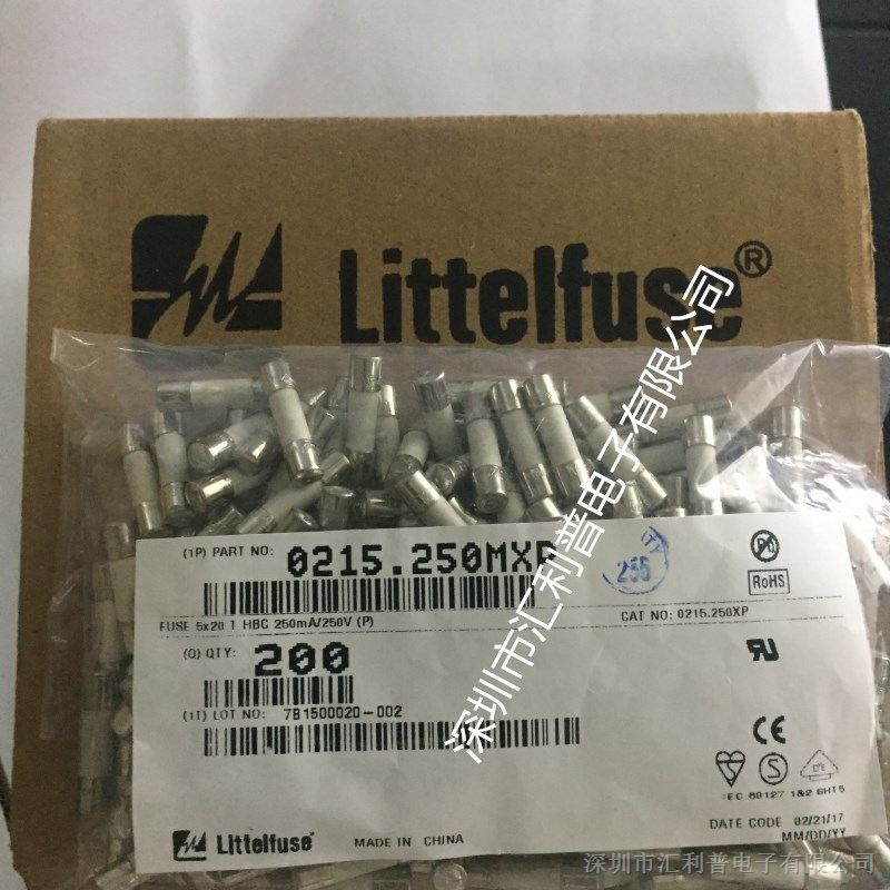 Littelfuse力特0215.250MXP陶瓷管保险丝215系列250mA250V5*20mm_陶瓷管保险丝_维库电子市场网