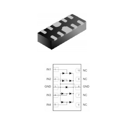 HDMI高清数字端口ESD静电二极管SEULC0524P