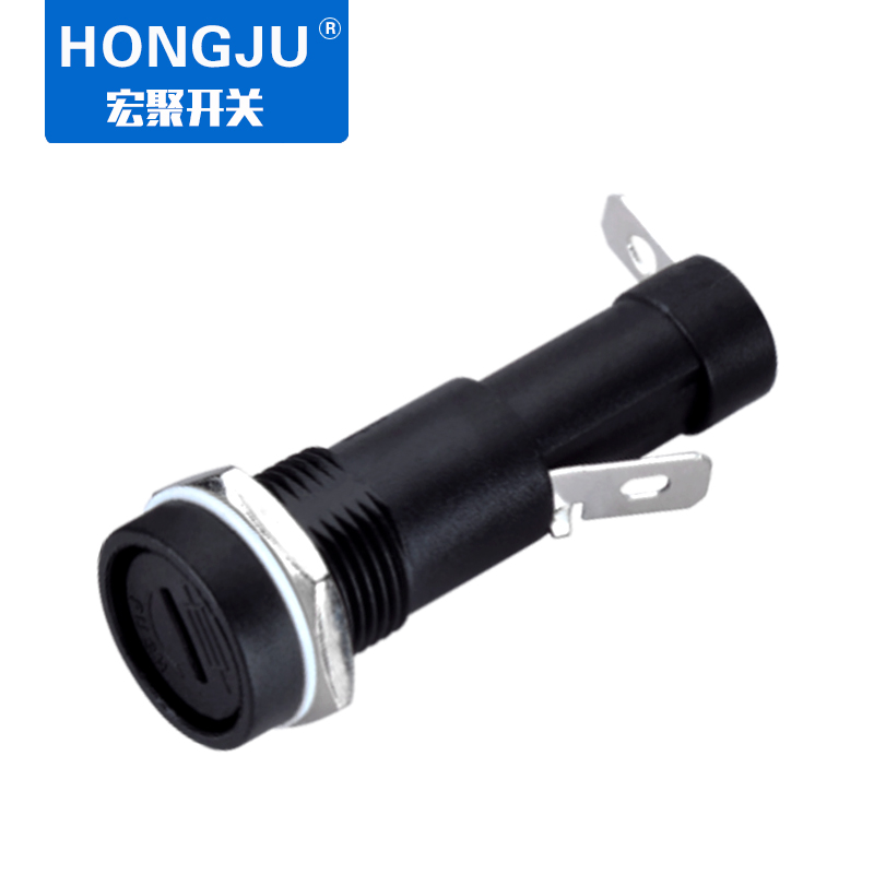 供应Tiwan宏聚厂家5*20mm保险座 6*30mm保险管座带AC交流保险丝