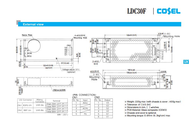 LDC30F-1-SN  cosel 开关电源 AC/DC