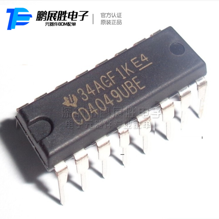 供应原装进口 CD4049UBE CD4049 直插DIP16 线路缓冲驱动器 芯片