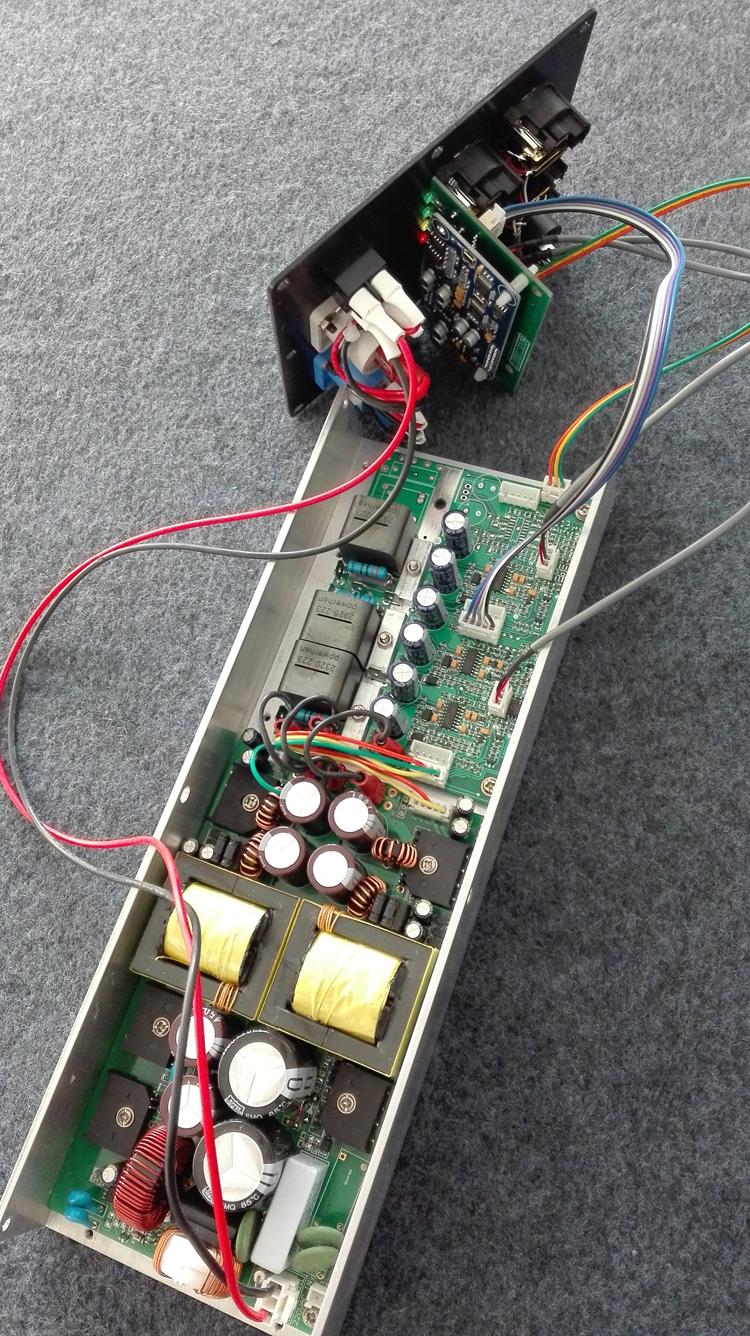 线阵音箱DSP有源功放模块8欧4x400W可全频可低音频点任设开关电源