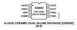 ADI专营 AD603AQ 90MHz可变增益放大器