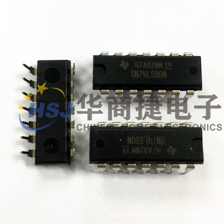 SN74LS90N 全新原装TI德州 74LS90十进制计数器 逻辑IC DIP-14