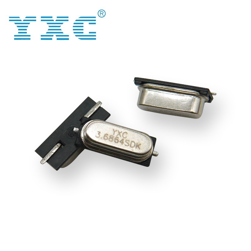 YXC厂家直销HC-49SMD石英贴片晶振 3.6864谐振器无源晶体车载