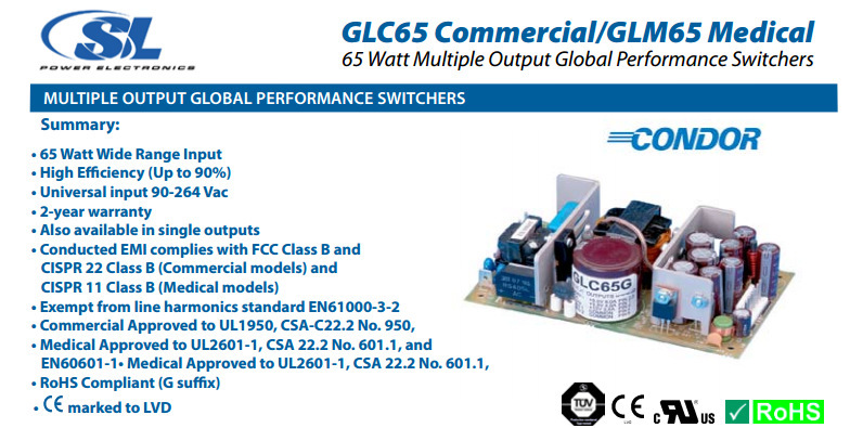 GLC65BG原装进口电源Condor / SL Power