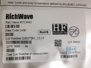 WiFi PA芯片RTC6661E 全新现货