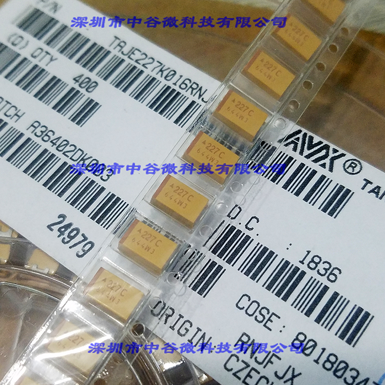原装AVX贴片钽电解电容TAJE227K016RNJ 16V220UF 7343 E型 227C
