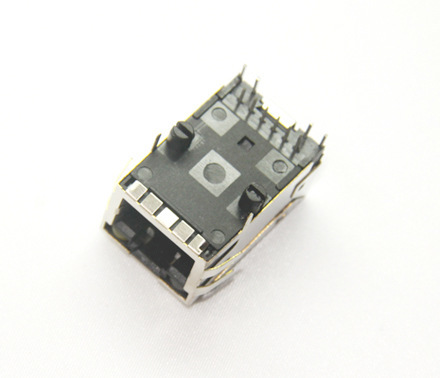 供应RJ45带滤波器接口、25.4开口向上、100兆)