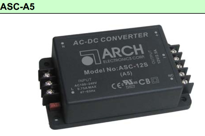 ARCH底盘安装电源 ASC-12D-A5 ASC-15D-A2 ASC-12S-A5