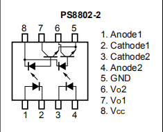 NEC ٹ  PS8802-2-F3-A