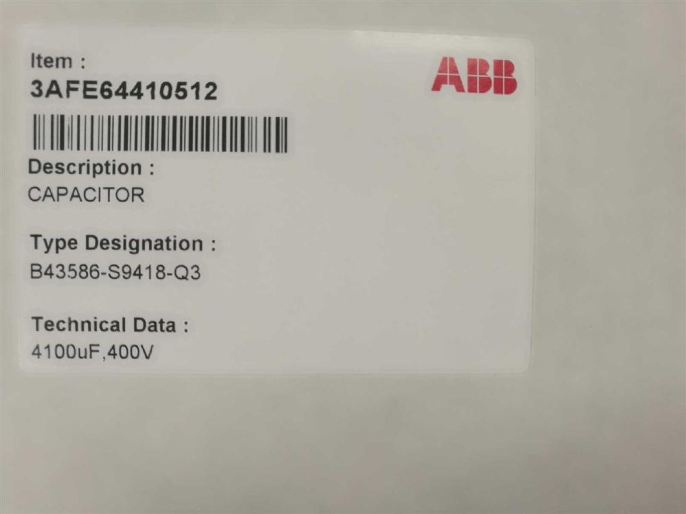 ABB變頻器原装EPCOS直流电容B43586-S9418-Q3 4100UF 400V 3AFE64410512