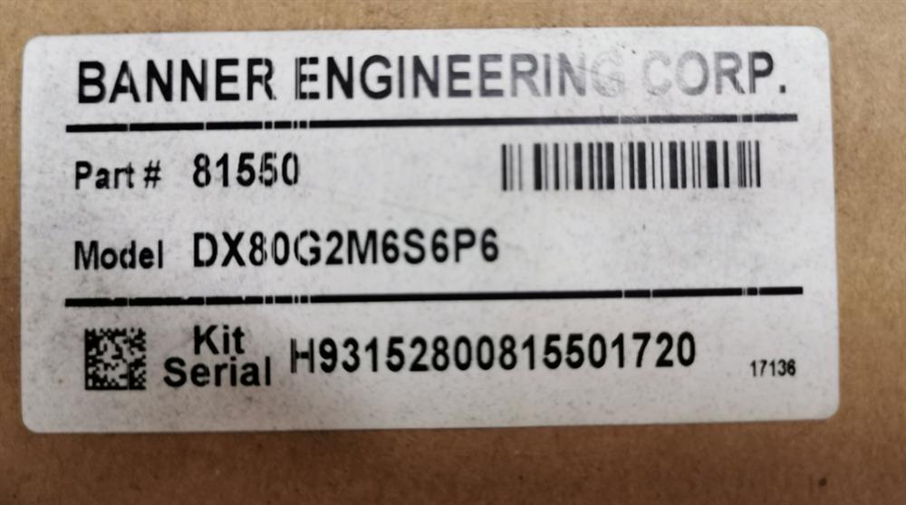 美国BANNER邦纳DX80G2M6S6P6点对多点无线I/O传感器